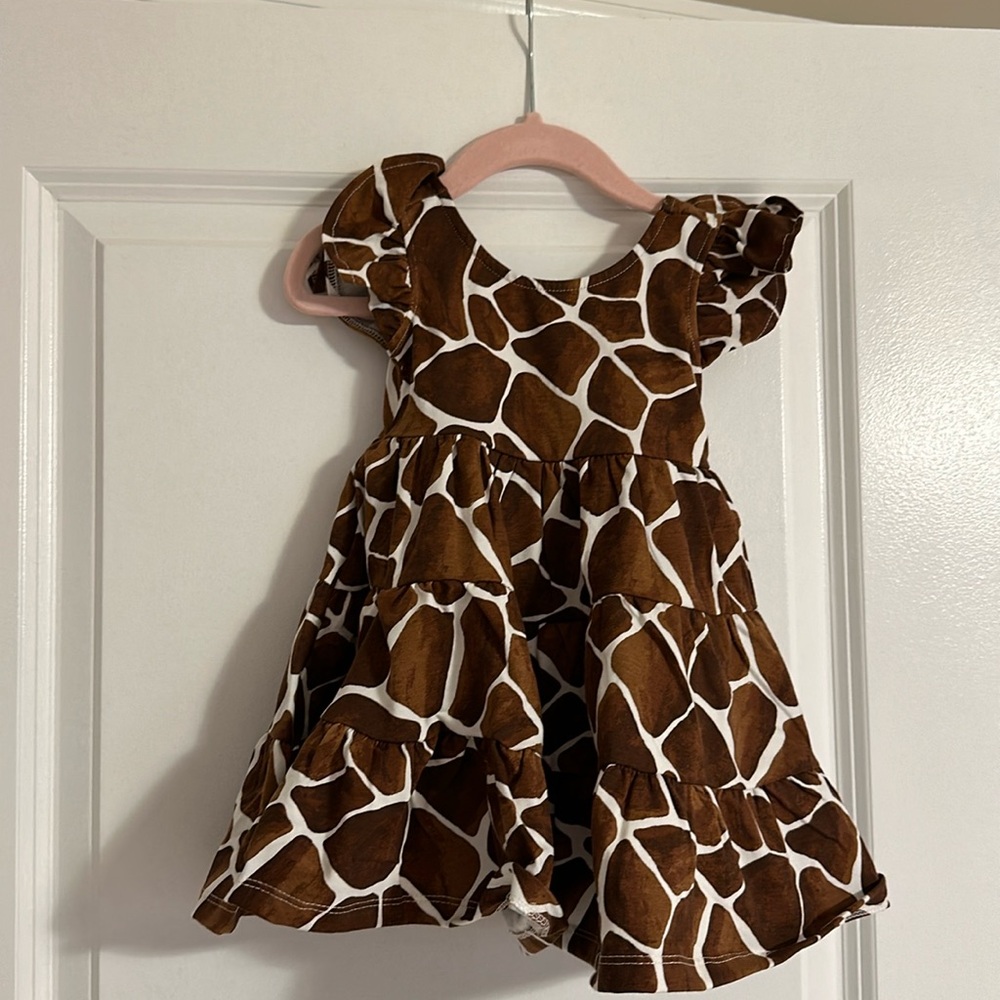 Janie and Jack toddler dress giraffe print